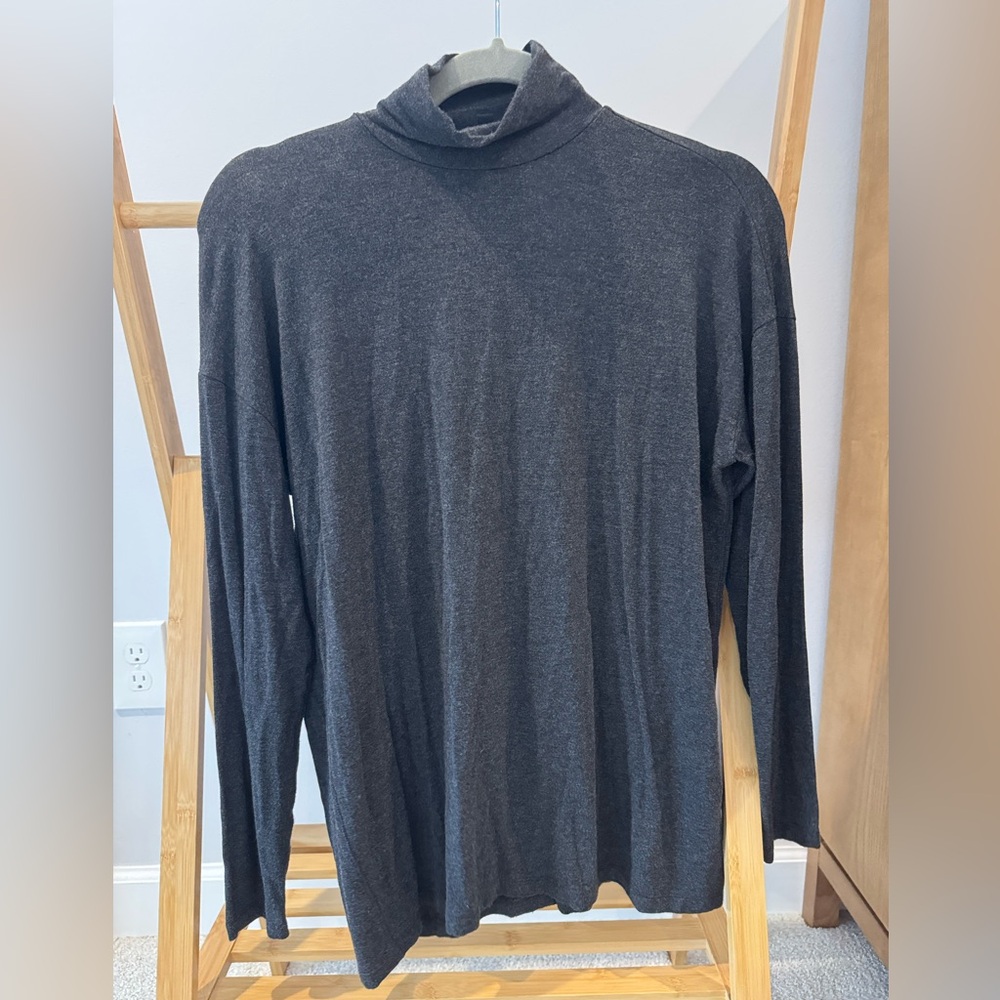 Express Charcoal Mock Turtleneck